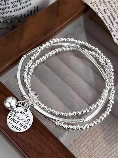Luxury Silver Toggle Bracelet