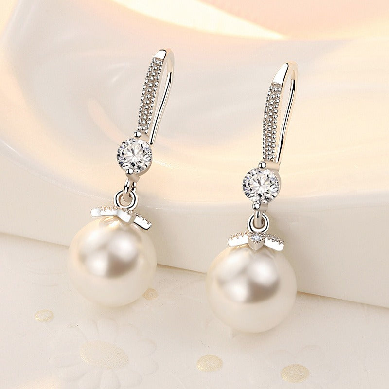 Luxury S925 Pearl Drop Earrings