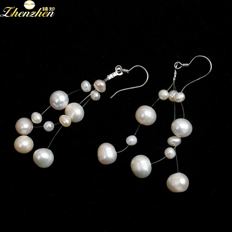 Luxury S925 Freshwater Pearl Drop Earrings