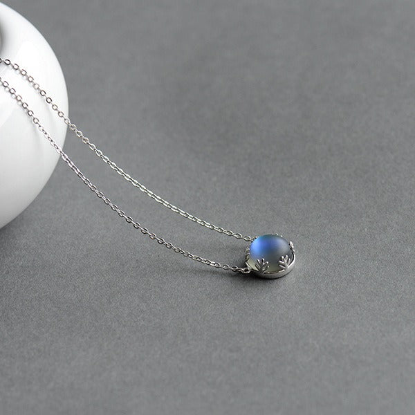 Luxury S925 Aurora Moonstone Necklace