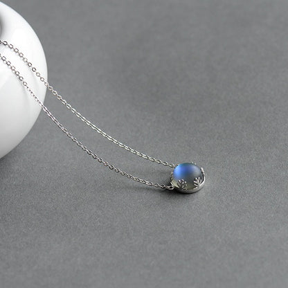 Luxury S925 Aurora Moonstone Necklace