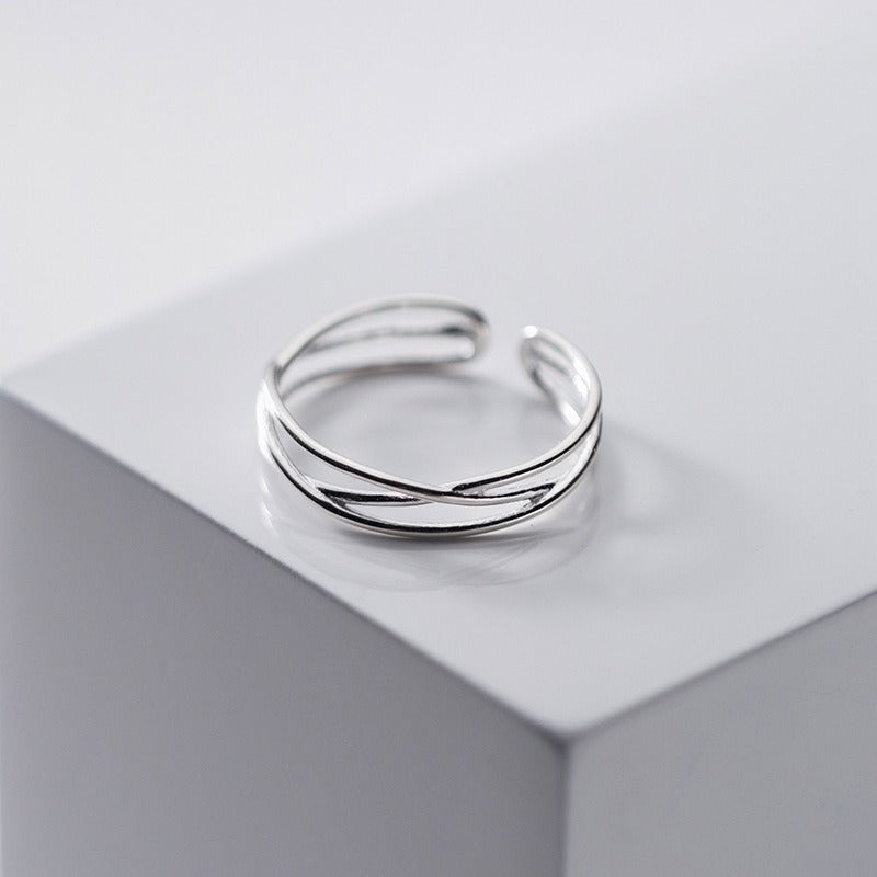 Luxury S925 Silver Geometric Ring