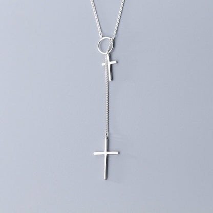 Luxury S925 Silver Cross Necklace
