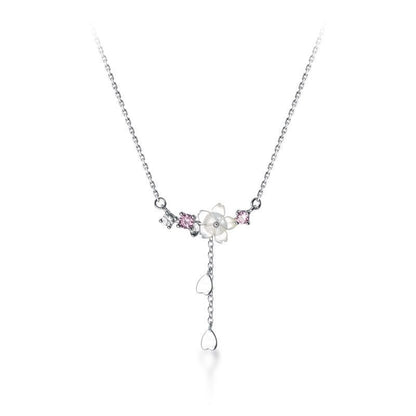 Luxury S925 Shell Flower Tassel Necklace