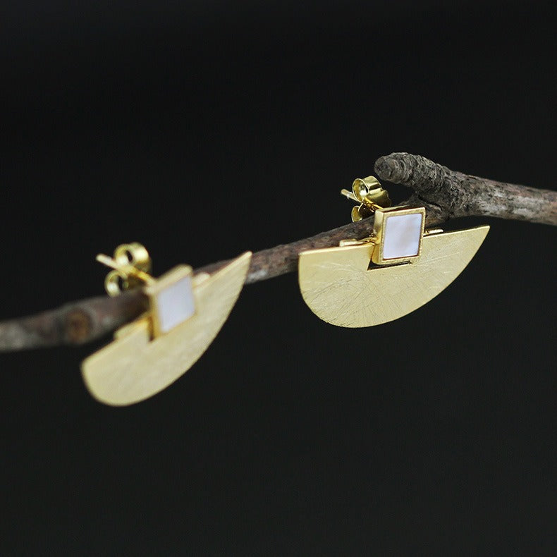Luxury S925 Aventurine Geometric Earrings
