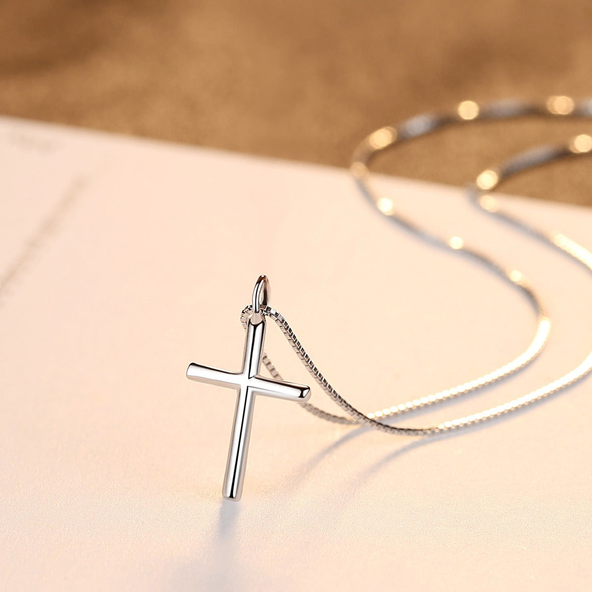 Luxury S925 Silver Cross Necklace