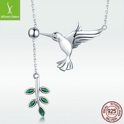 Luxury S925 Silver Hummingbird Necklace