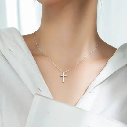 Luxury S925 Silver Cross Necklace