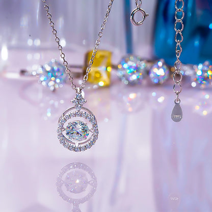 Luxury S925 Moissanite Halo Necklace
