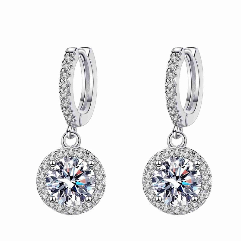 Luxury S925 Moissanite Hoop Earrings
