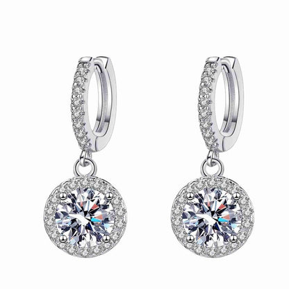 Luxury S925 Moissanite Hoop Earrings