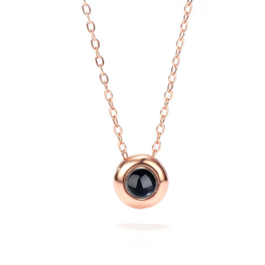 Luxury S925 Rose Gold Projection Necklace