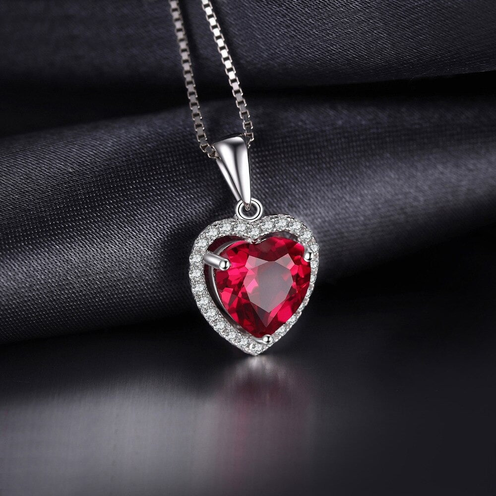 Luxury S925 Red Heart Zircon Necklace