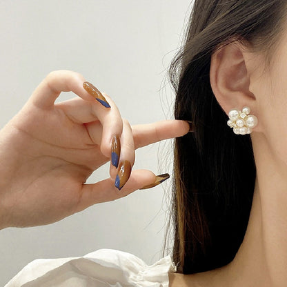 Luxury S925 Freshwater Pearl Stud Earrings
