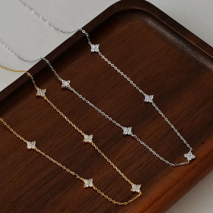 Luxury S925 Clover Zirconia Necklace