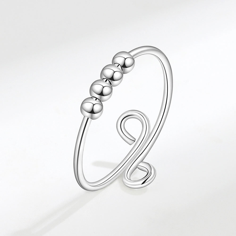 Luxury S925 Rotating Bead Ring