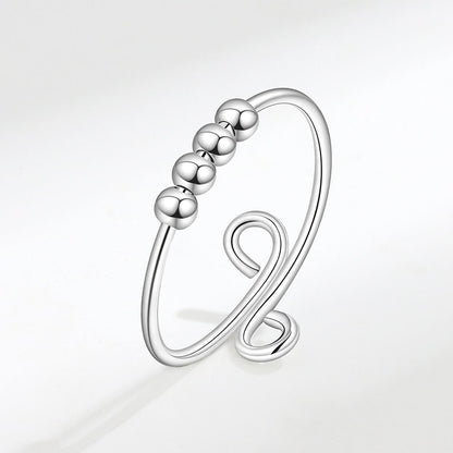 Luxury S925 Rotating Bead Ring