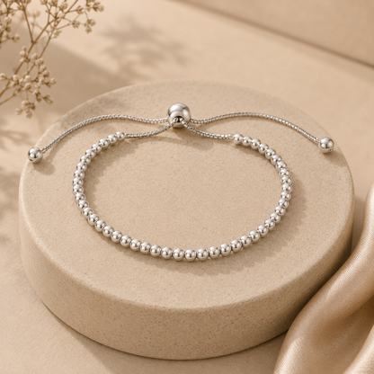 Luxury Silver Heart Bangle Bracelet