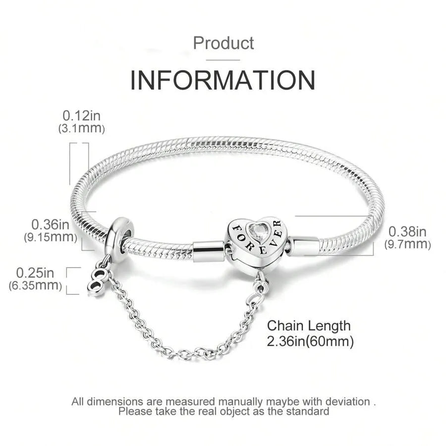 Elegant Silver Heart Bracelet