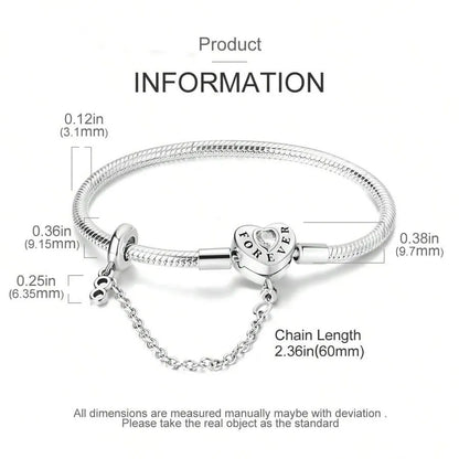 Elegant Silver Heart Bracelet