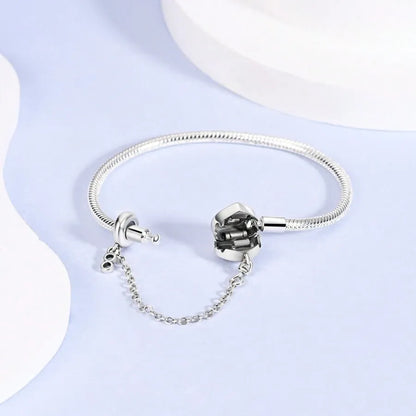 Elegant Silver Heart Bracelet
