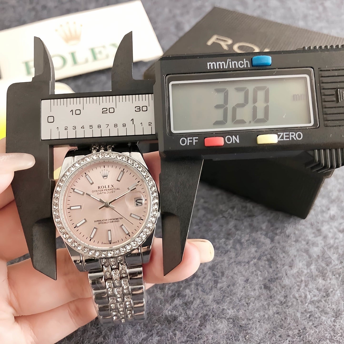 Luxury Silver Crystal Bracelet Watch