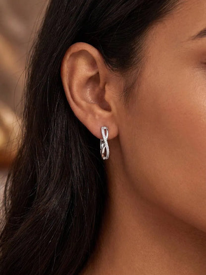 Elegant 925 Silver Infinity Earrings