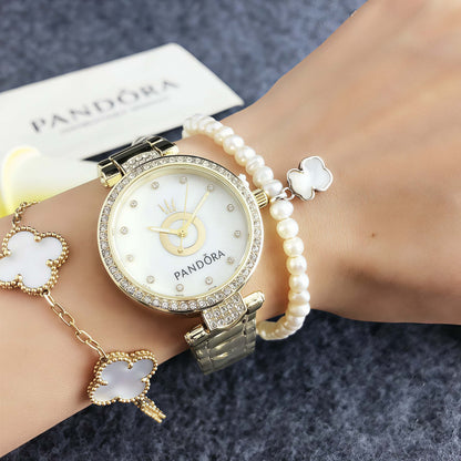 Luxury Gold Crystal Bracelet Watch