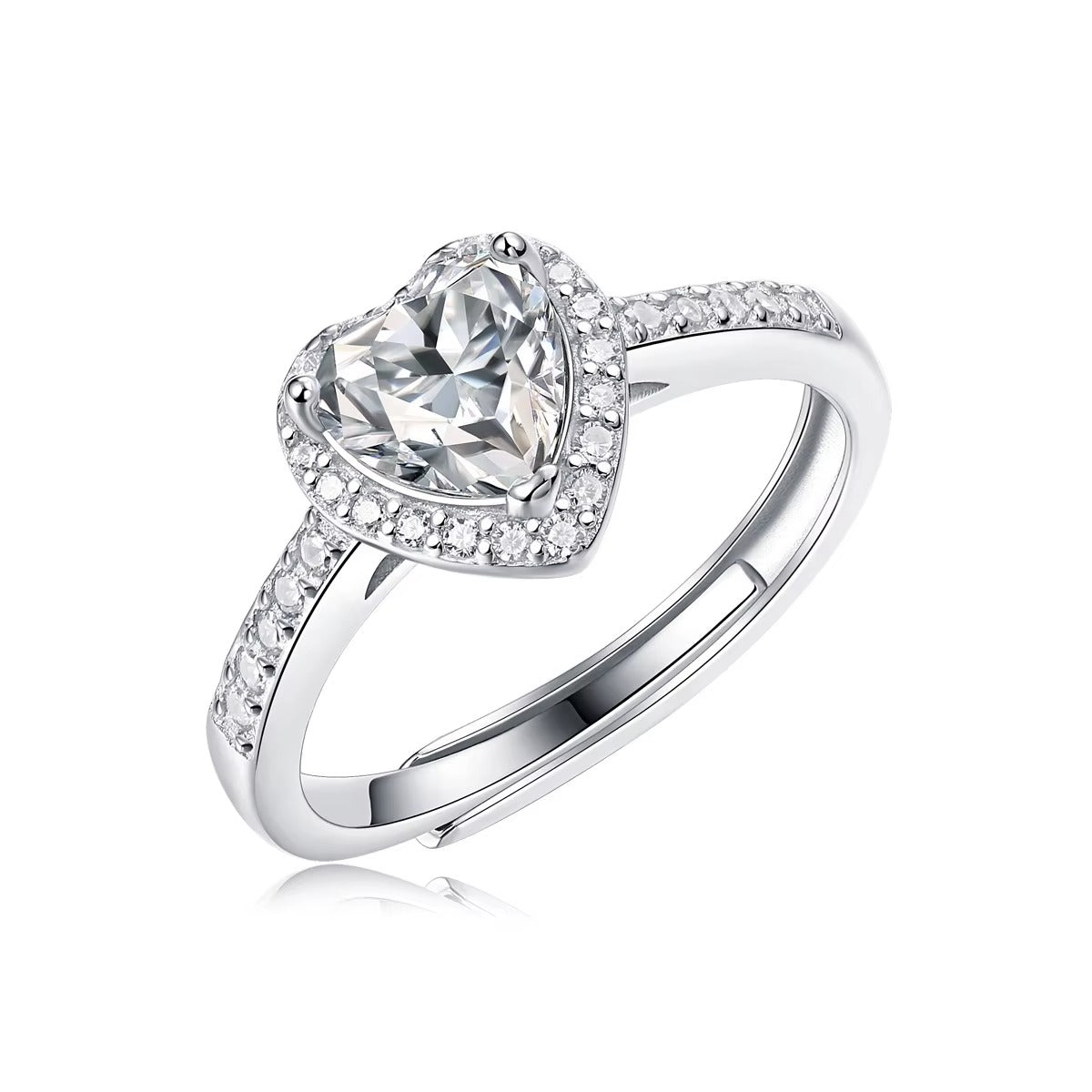Luxury Silver Zirconia Eternity Ring
