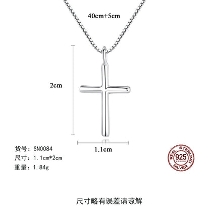 Luxury S925 Silver Cross Necklace