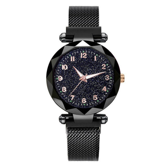 Luxury Black Starry Mesh Watch