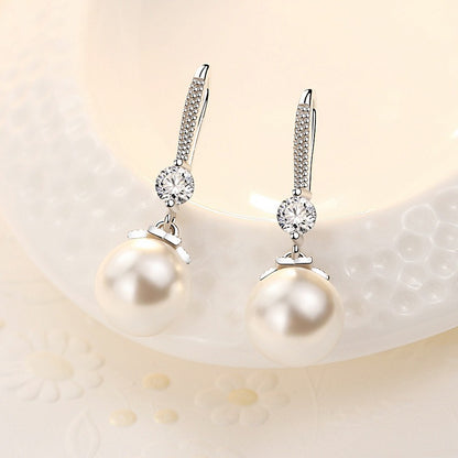 Luxury S925 Pearl Drop Earrings
