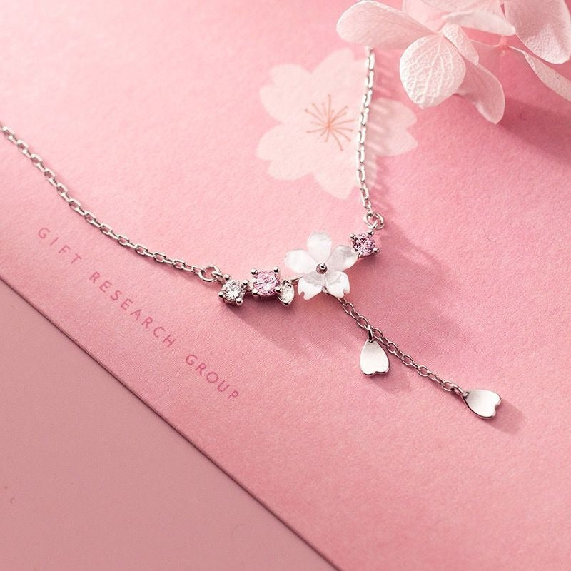 Luxury S925 Shell Flower Tassel Necklace