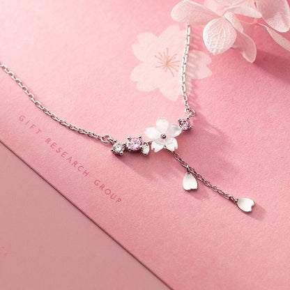 Luxury S925 Shell Flower Tassel Necklace
