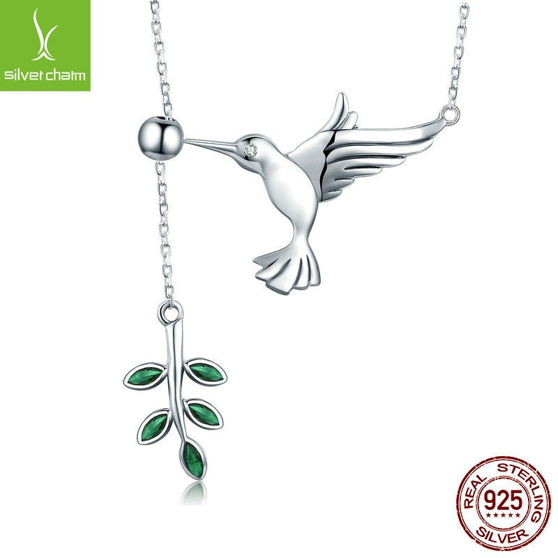 Luxury S925 Silver Hummingbird Necklace