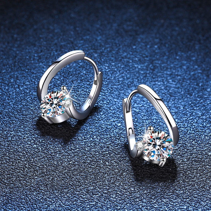 Luxury S925 Moissanite Hoop Earrings