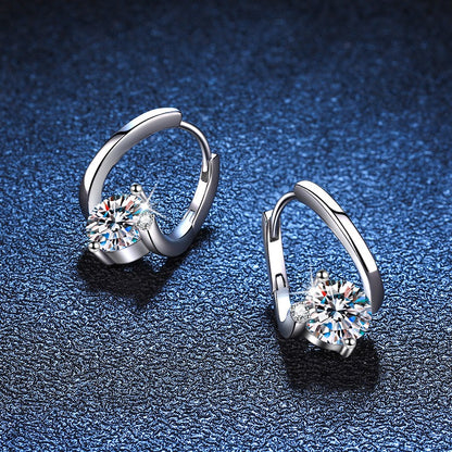 Luxury S925 Moissanite Hoop Earrings
