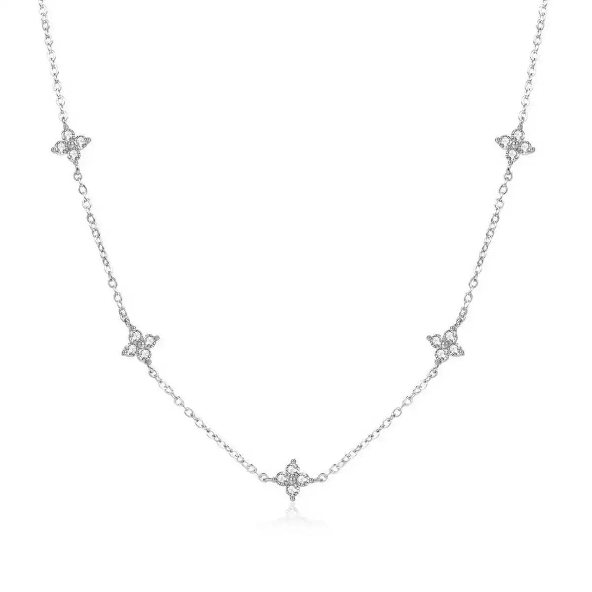Luxury S925 Clover Zirconia Necklace