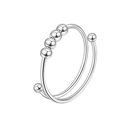 Luxury S925 Rotating Bead Ring