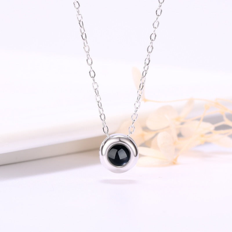 Luxury S925 Rose Gold Projection Necklace