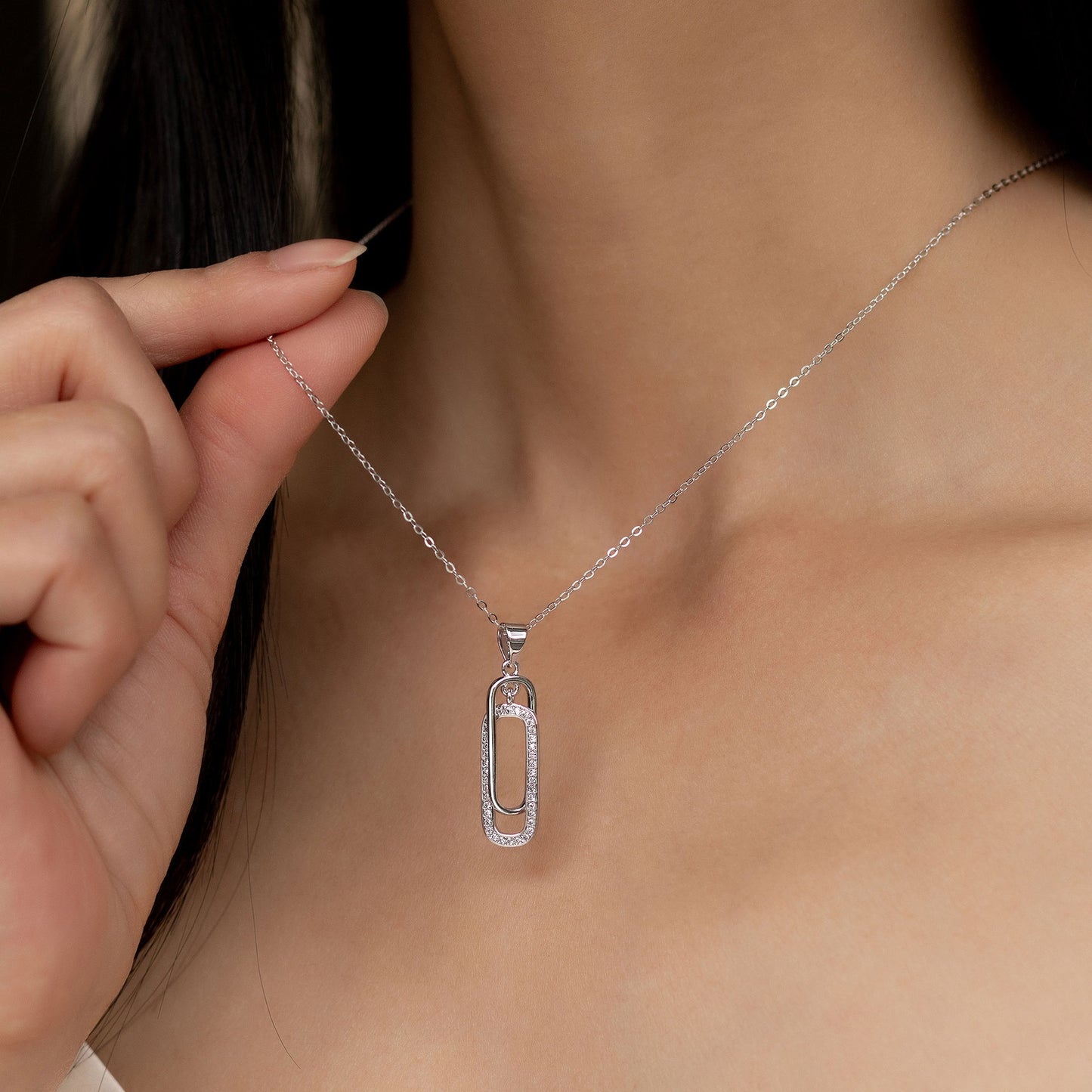 Luxury S925 Double Link Pendant Necklace