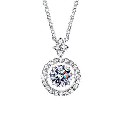 Luxury S925 Moissanite Halo Necklace