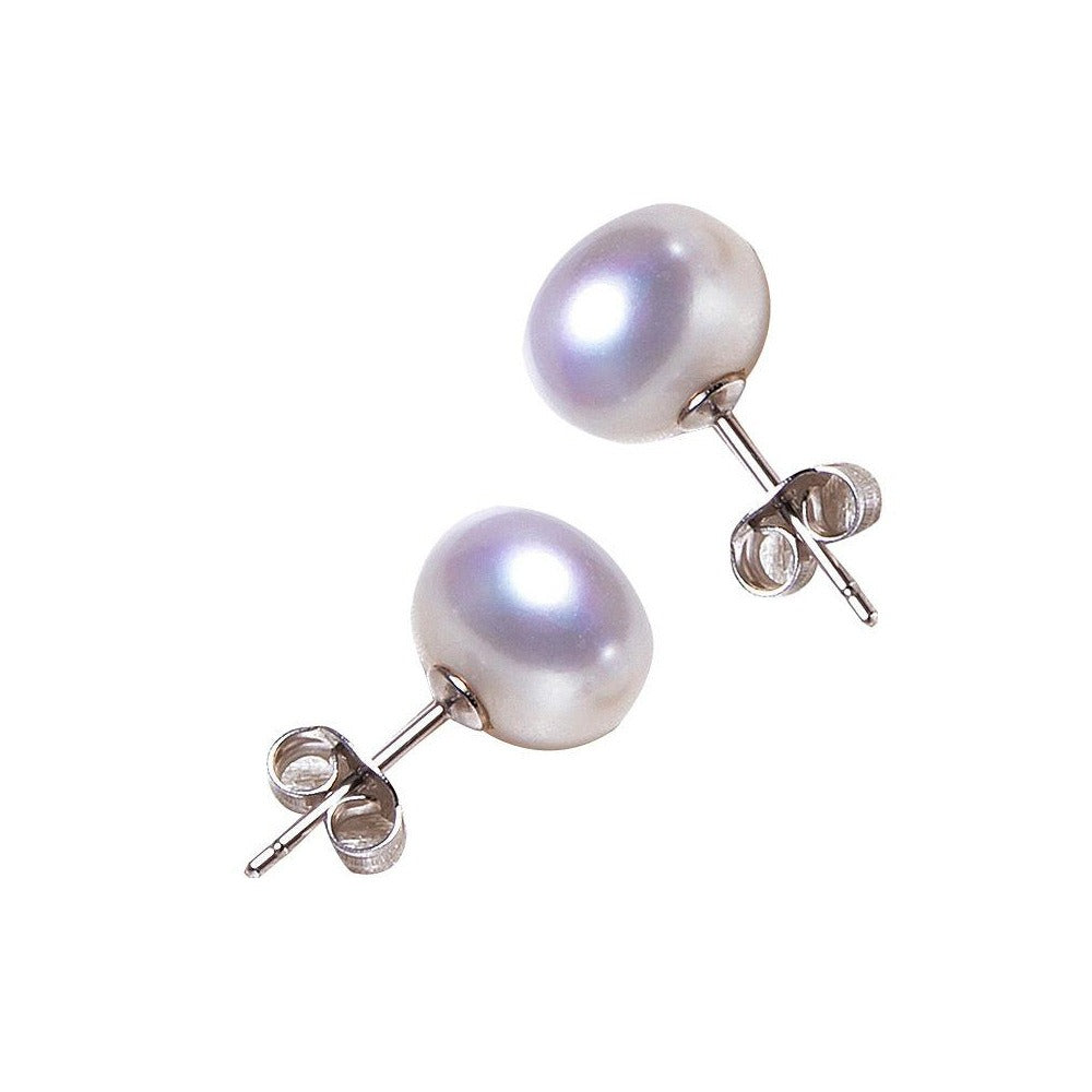 Luxury S925 Freshwater Pearl Stud Earrings