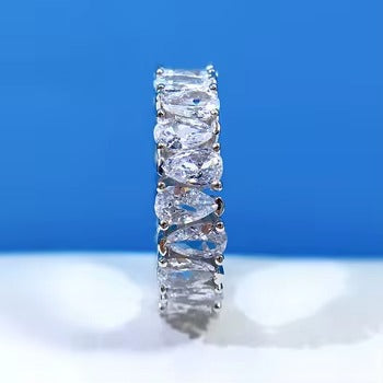 Luxury Silver Zirconia Eternity Ring