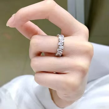 Luxury Silver Zirconia Eternity Ring