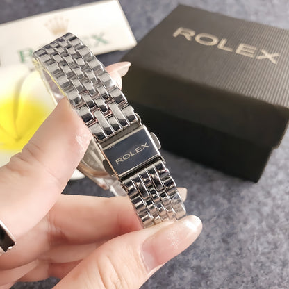 Luxury Silver Crystal Bracelet Watch