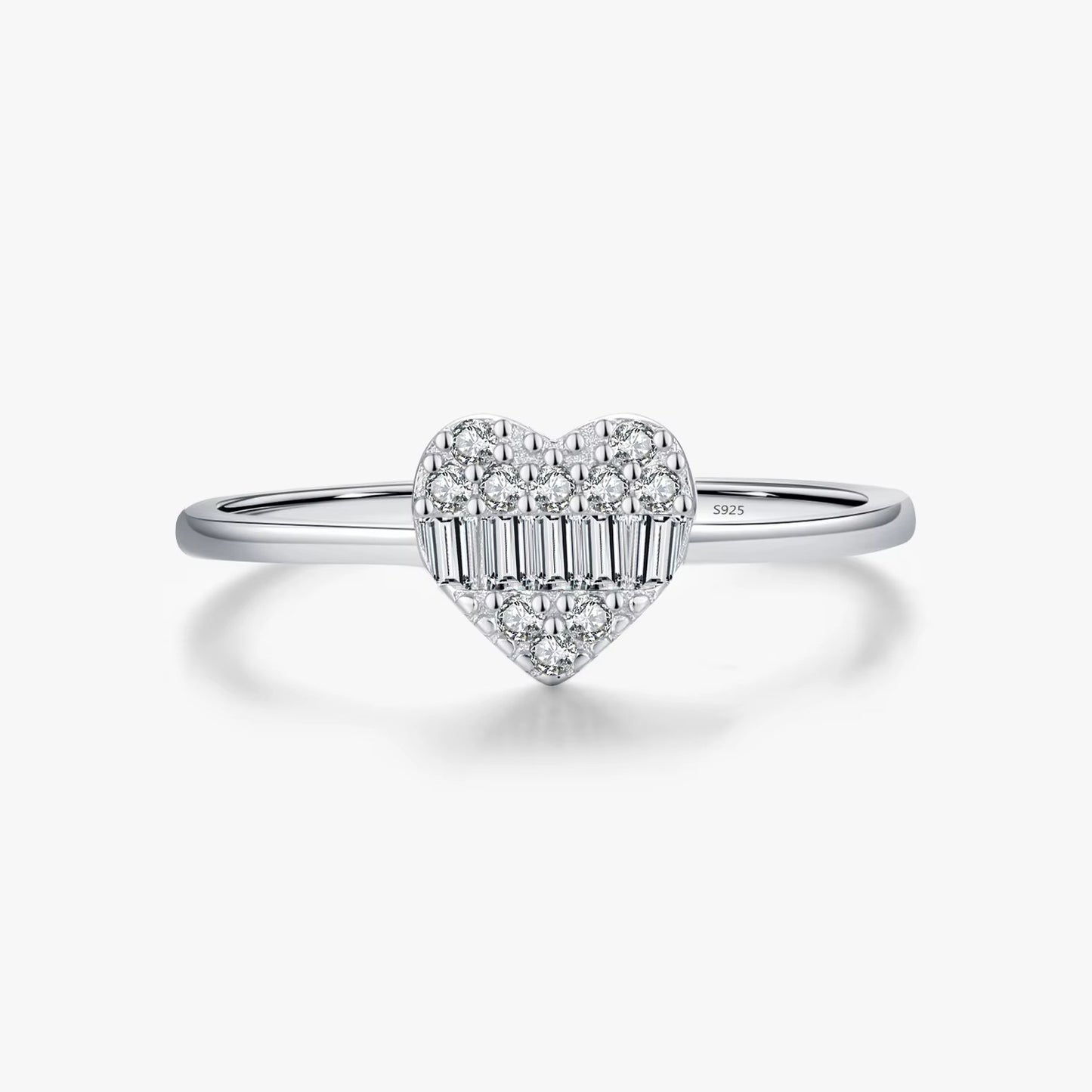 Luxury Silver Zirconia Eternity Ring