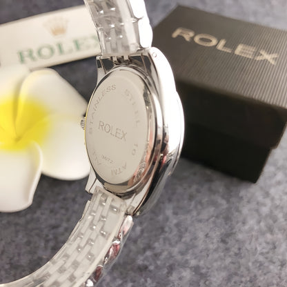 Luxury Silver Crystal Bracelet Watch