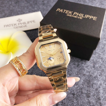 Luxury Two-Tone Square Watch