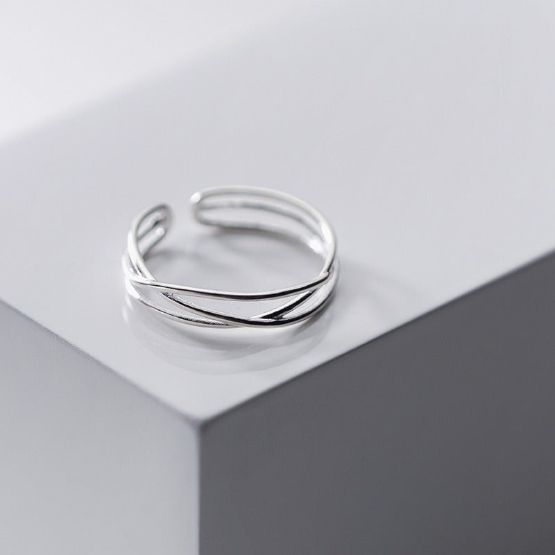 Luxury S925 Silver Geometric Ring